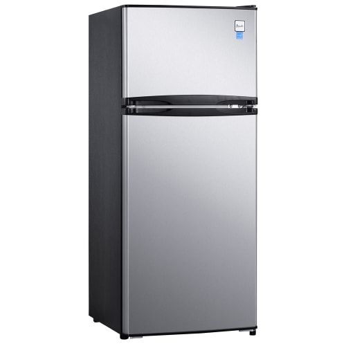 Avanti® Two-Door Top-Freezer Refrigerator, 4.5 Cu Ft, Stainless Steel